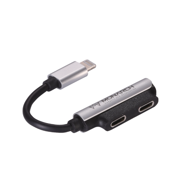 A12 Lightning to Lightning Audio+Charging Splitter
