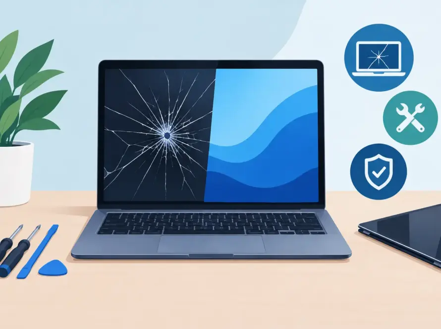 Cracked Laptop Screen Repair Costs and Options